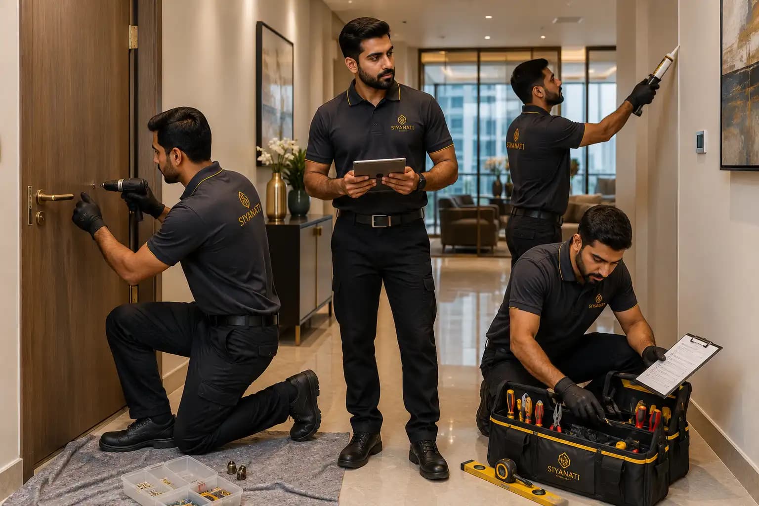 Siyanify maintenance team handling general building upkeep tasks