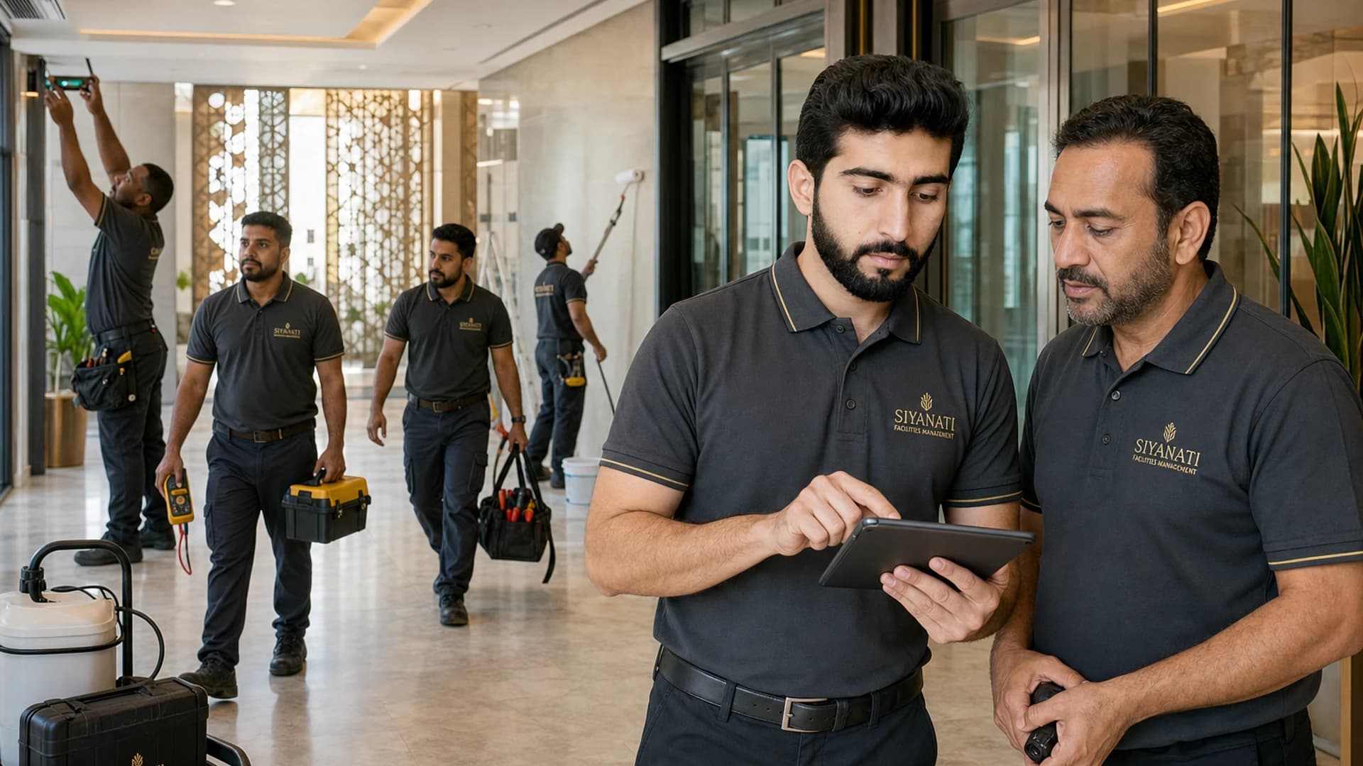 Siyanify supervisor and maintenance service team in the UAE