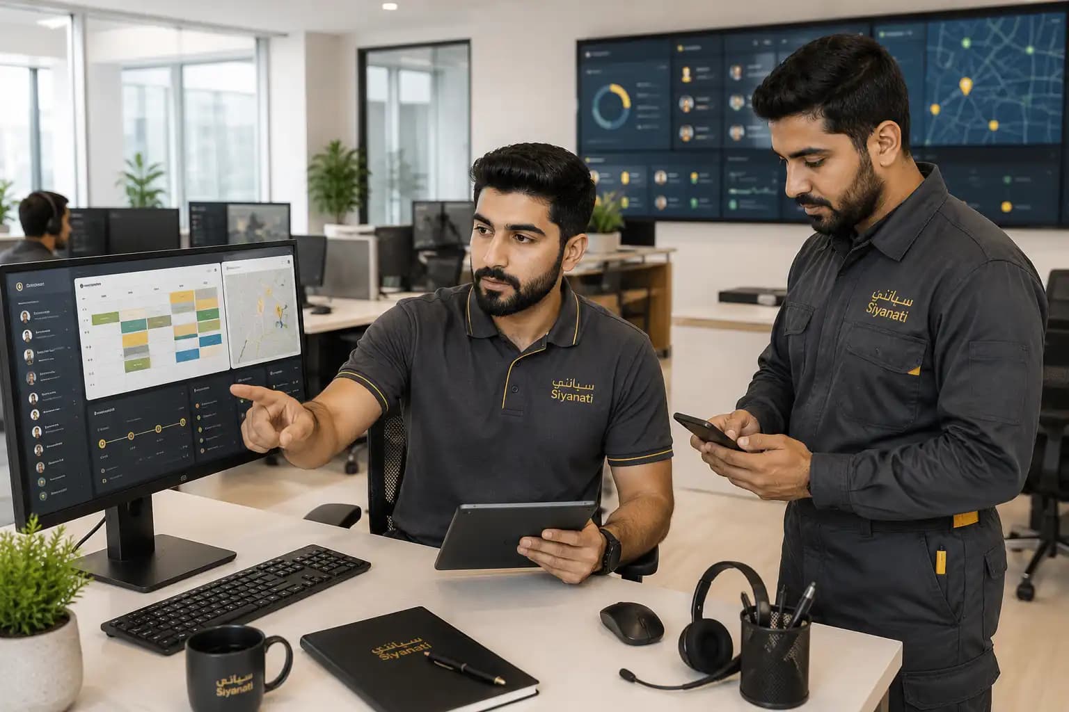 Scheduling a technician visit through Siyanify